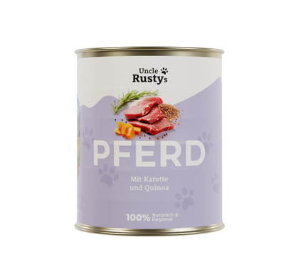 Pferd mit Karotte und Quinoa